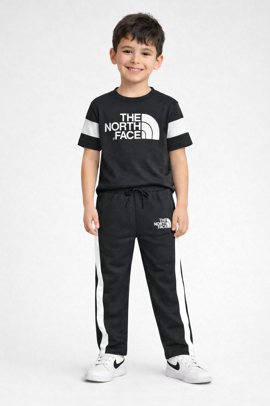M-B THE NORTH FACE BLACK/WHITE TRACKSUIT