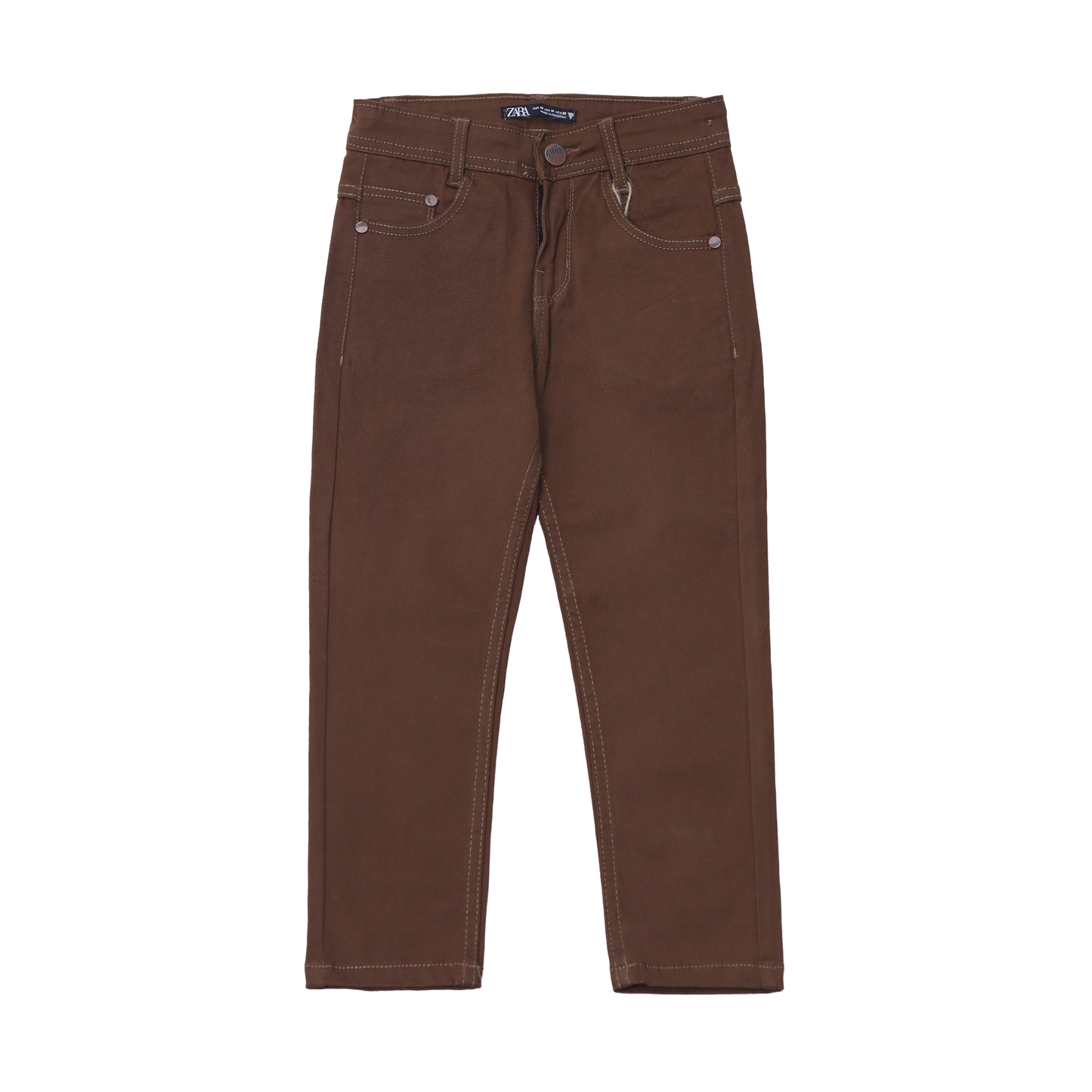 ZARA Stretchable Unisex Brown Pant (IF-204)