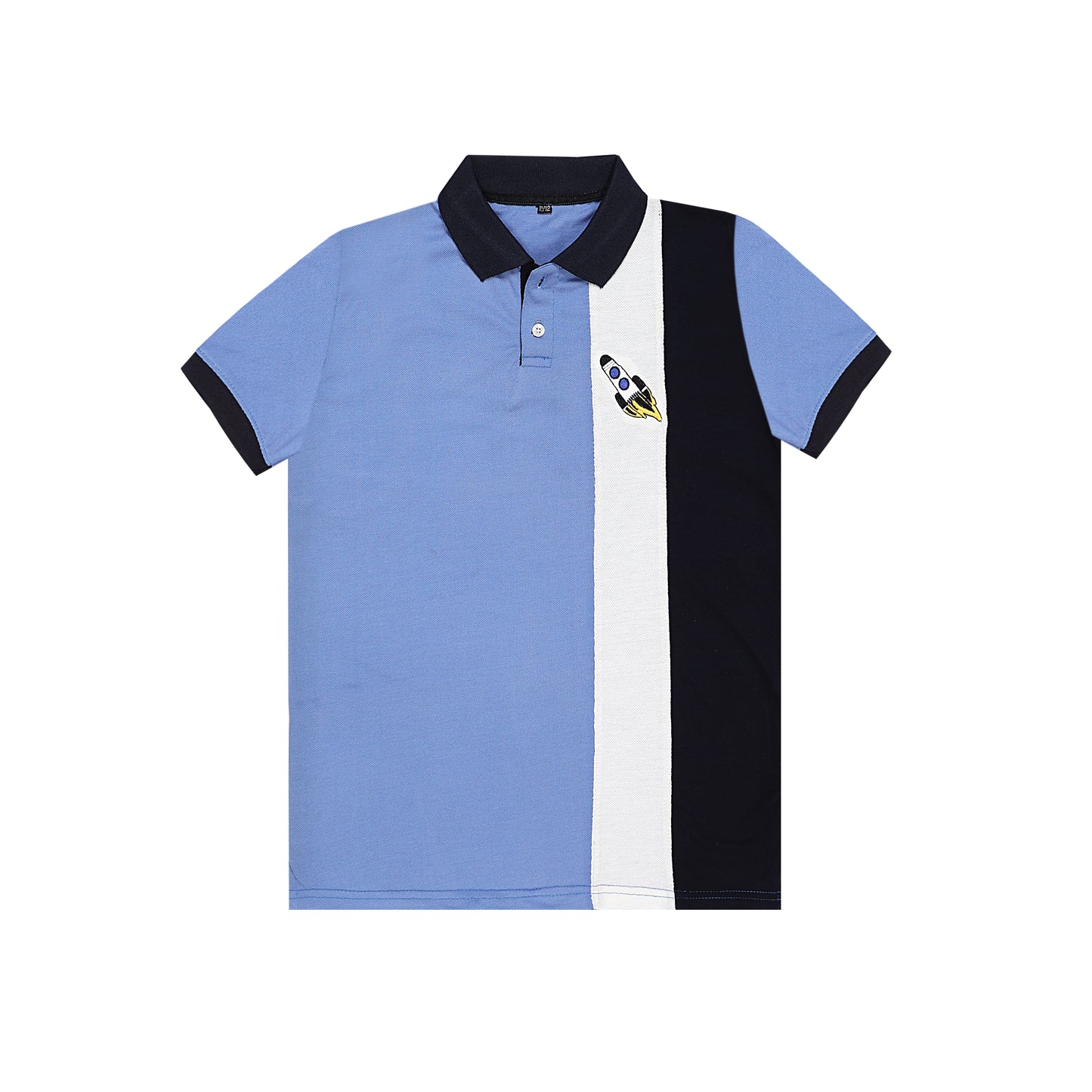 M-B SKY / NAVY ROCKET POLO SHIRT (NJ-7861)