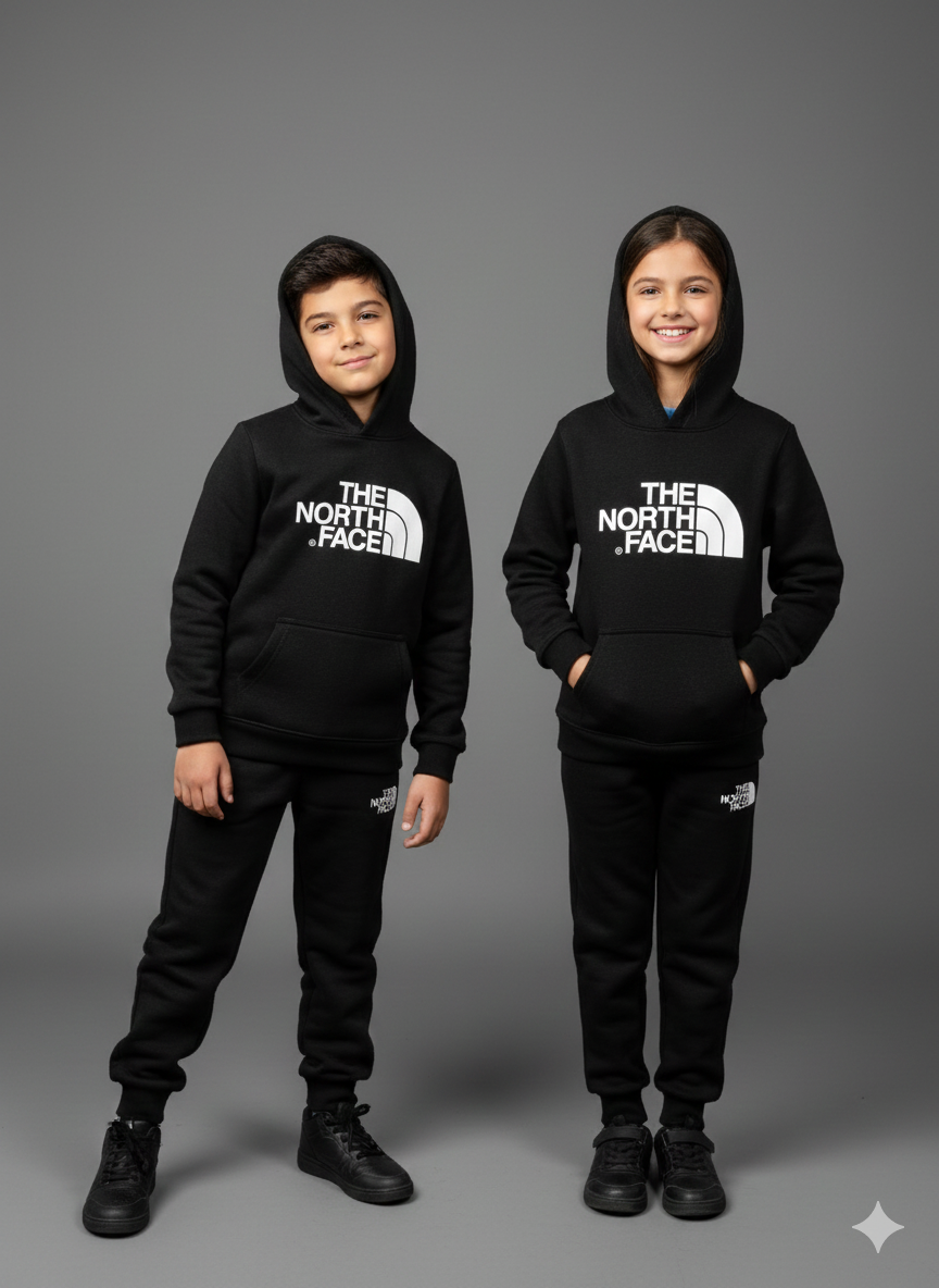 MINI_ BIMBELS BLACK NORTHFACE UNISEX TRACKSUIT(00125)