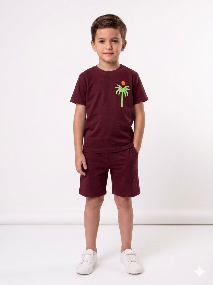 M-B MEHROON TREE TRACKSUIT