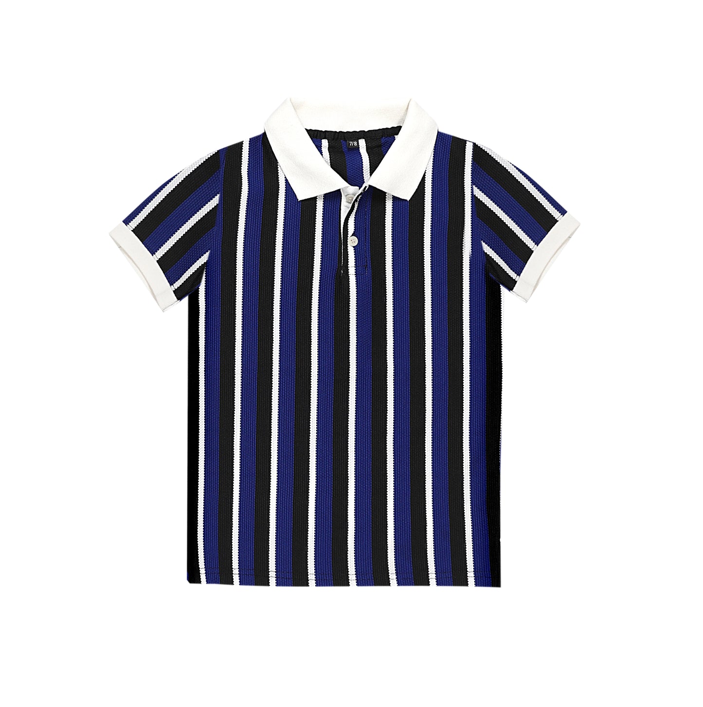 M-B BLUE&BLACK WHITE LINING POLO SHIRT (NJ78604)