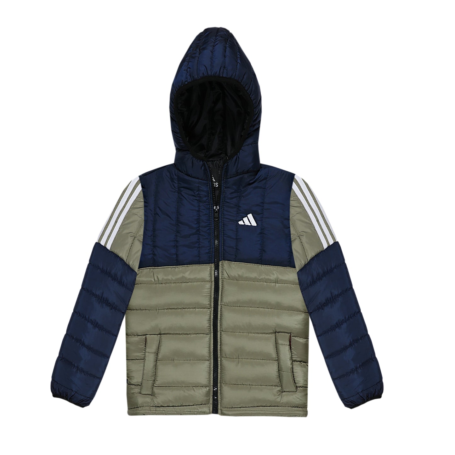 ADI (MUD GREEN & NAVY PANNEL) FULLSLEEVE WITH HOOD UNISEX (NJ 1113)