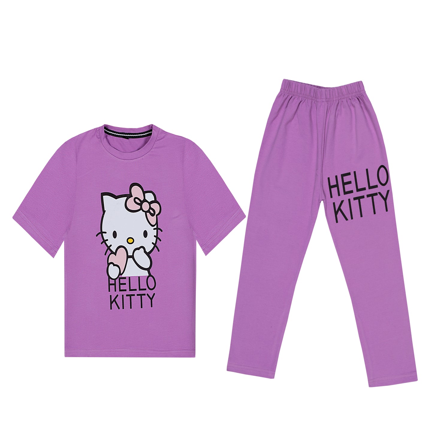HELLO KITTY GIRLS T-SHIRT WITH TROUSER (W-3006)
