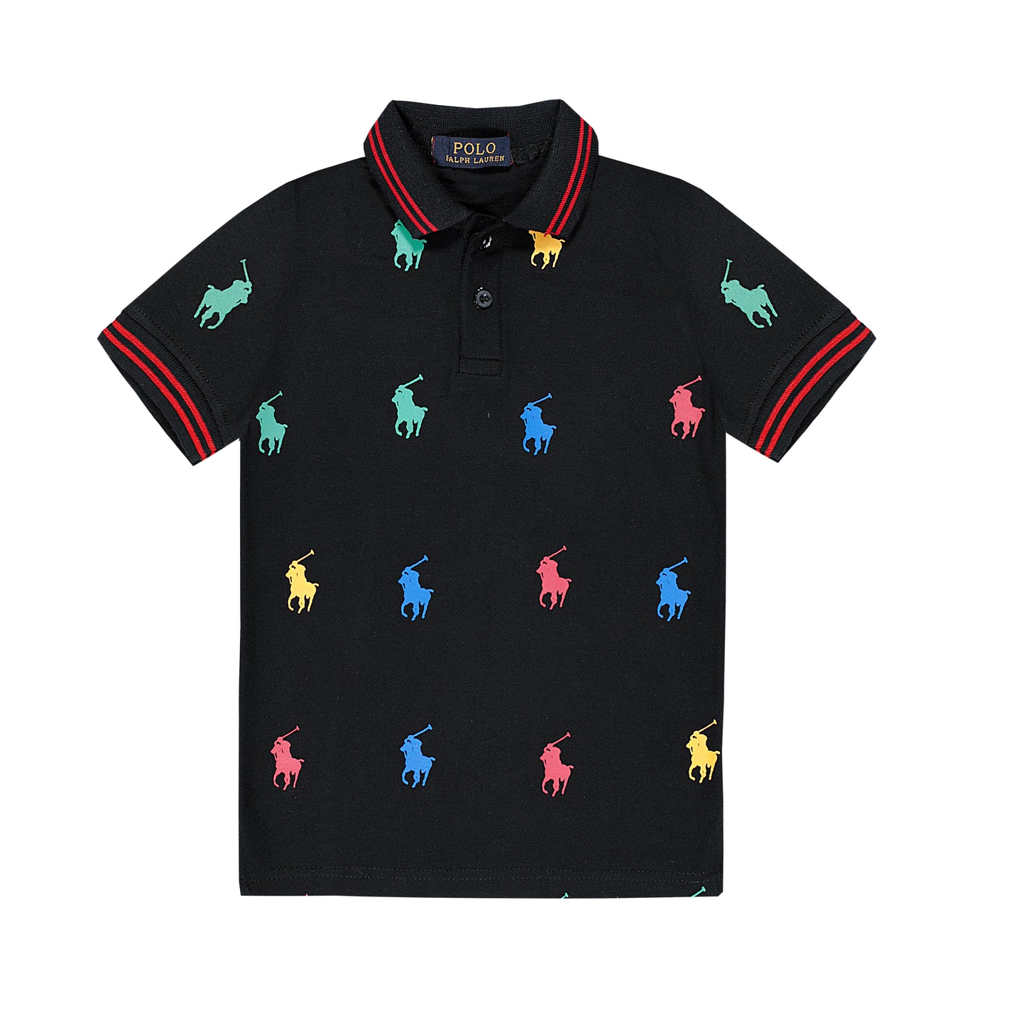 RL POLO ALLOVER LOGO BLACK (NJ-2005)