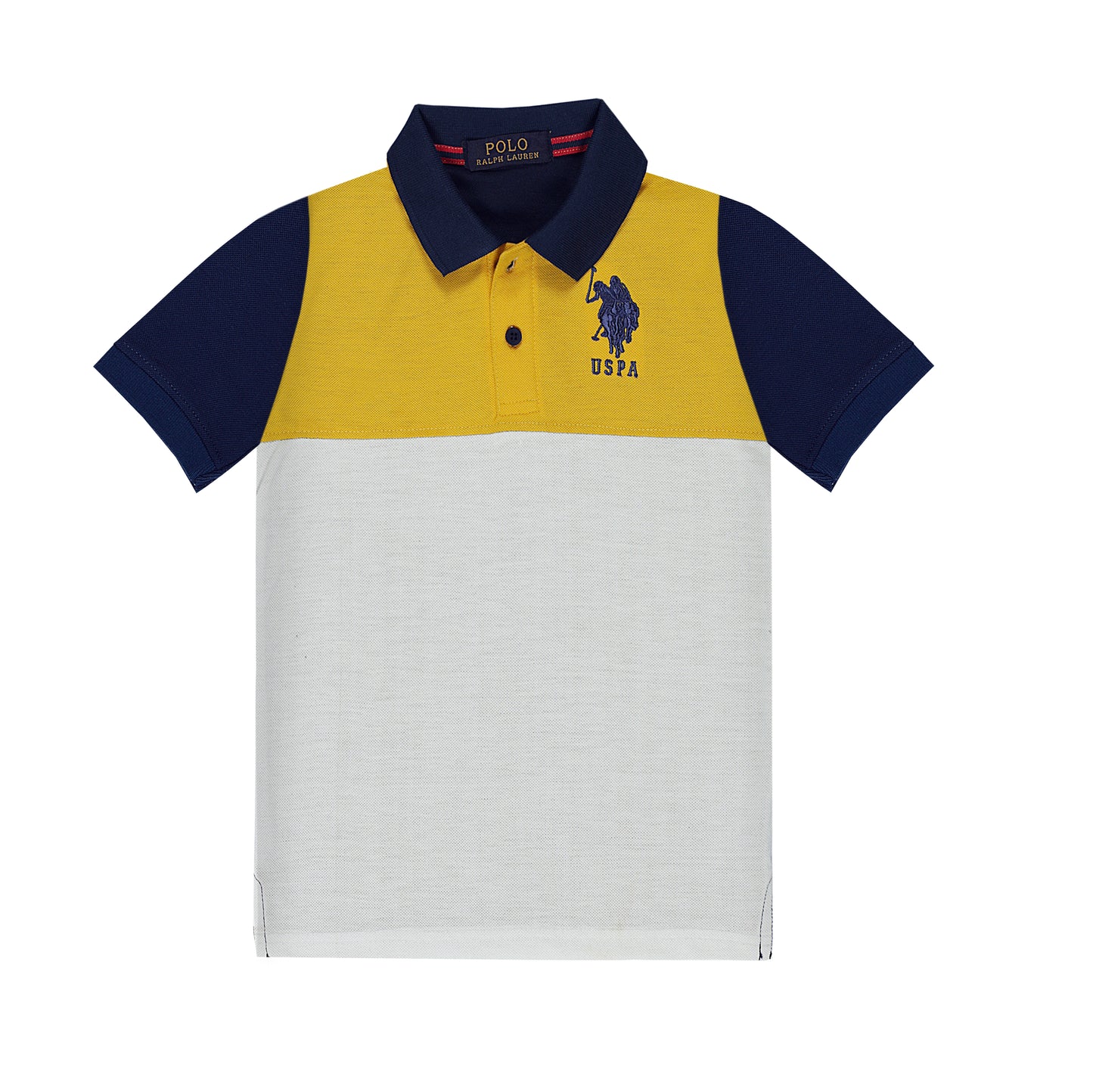 RL POLO NAVY,YELLOW & WHITE PANNEL (NJ-2009)