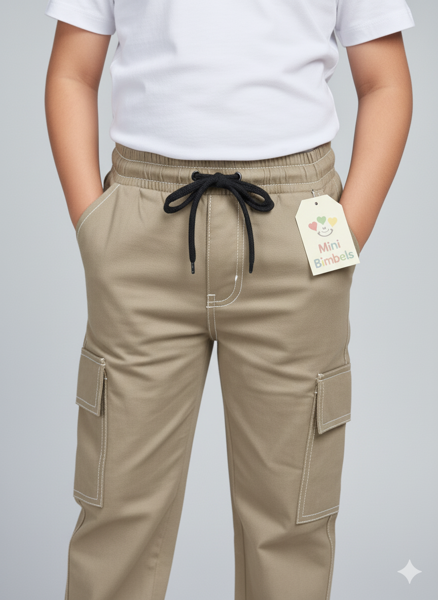 MINI_BIMBELS UNISEX CARGO PENTS LIGHTSKIN (F-0001)