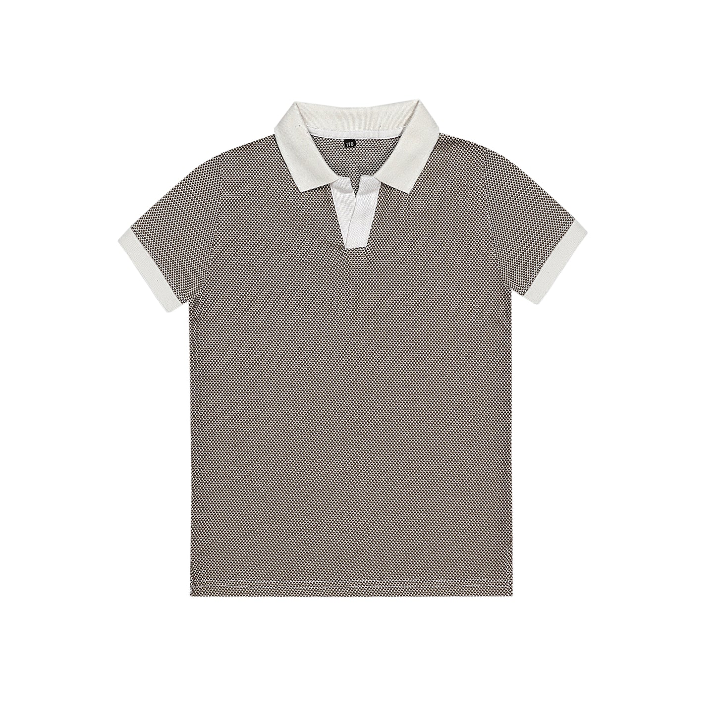 M-B OLD MONEY BEIGE WHITE DOT POLO SHIRT (NJ78608)