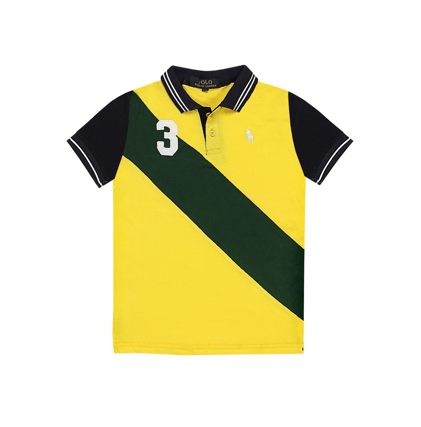 RL POLO YELLOW&GREEN PANNEL (NJ-78619)