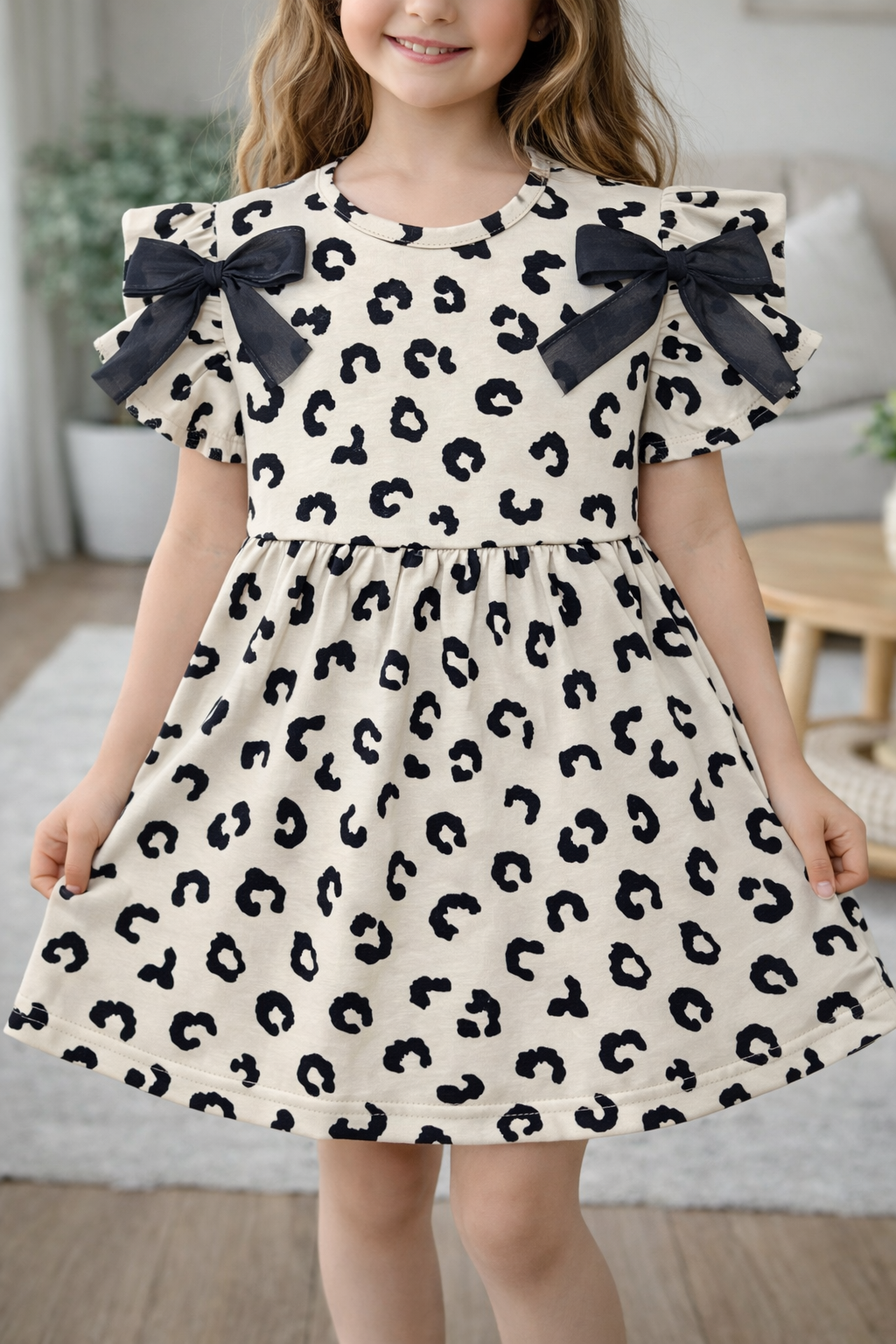 M-B GIRLS FROCK SKIN LEOPARD