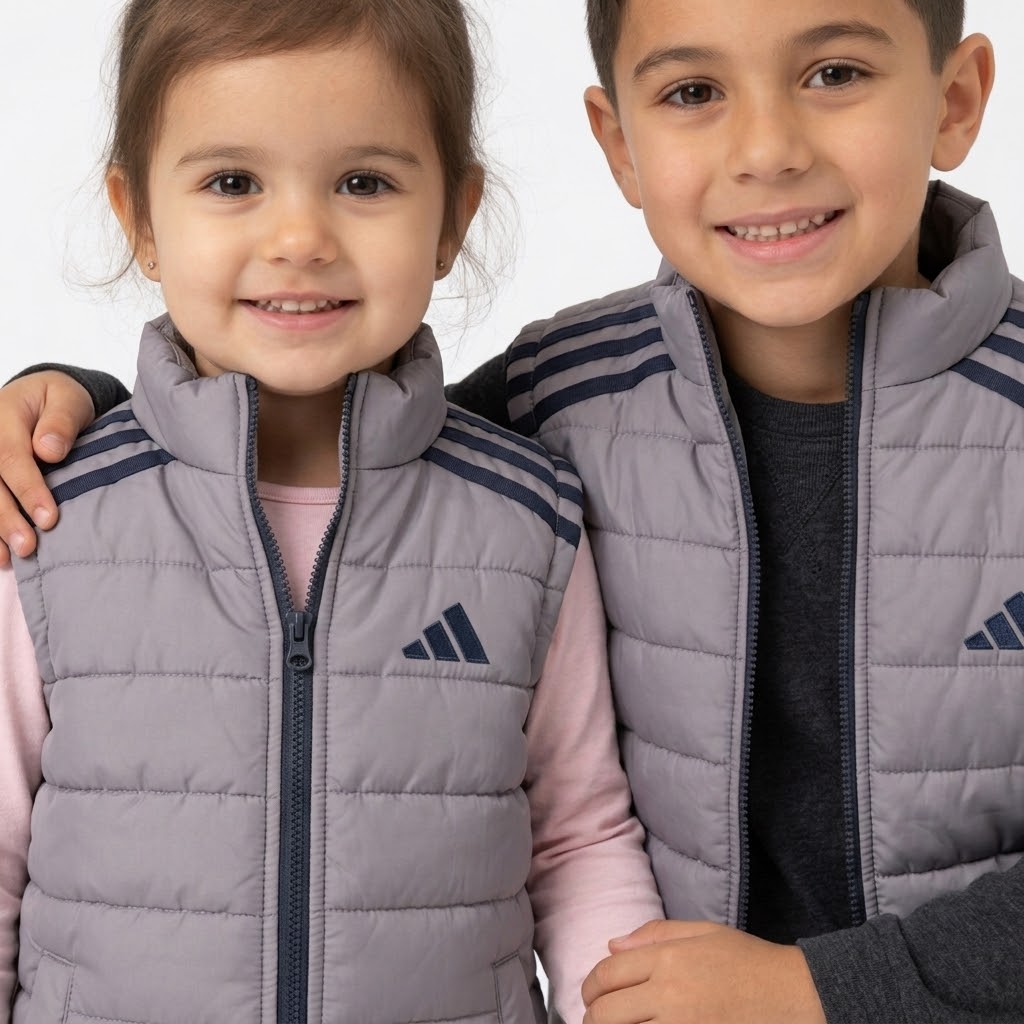 ADI SILVER GREY WITH NAVY STRIPE SLEEVELESS UNISEX (NJ 2508)