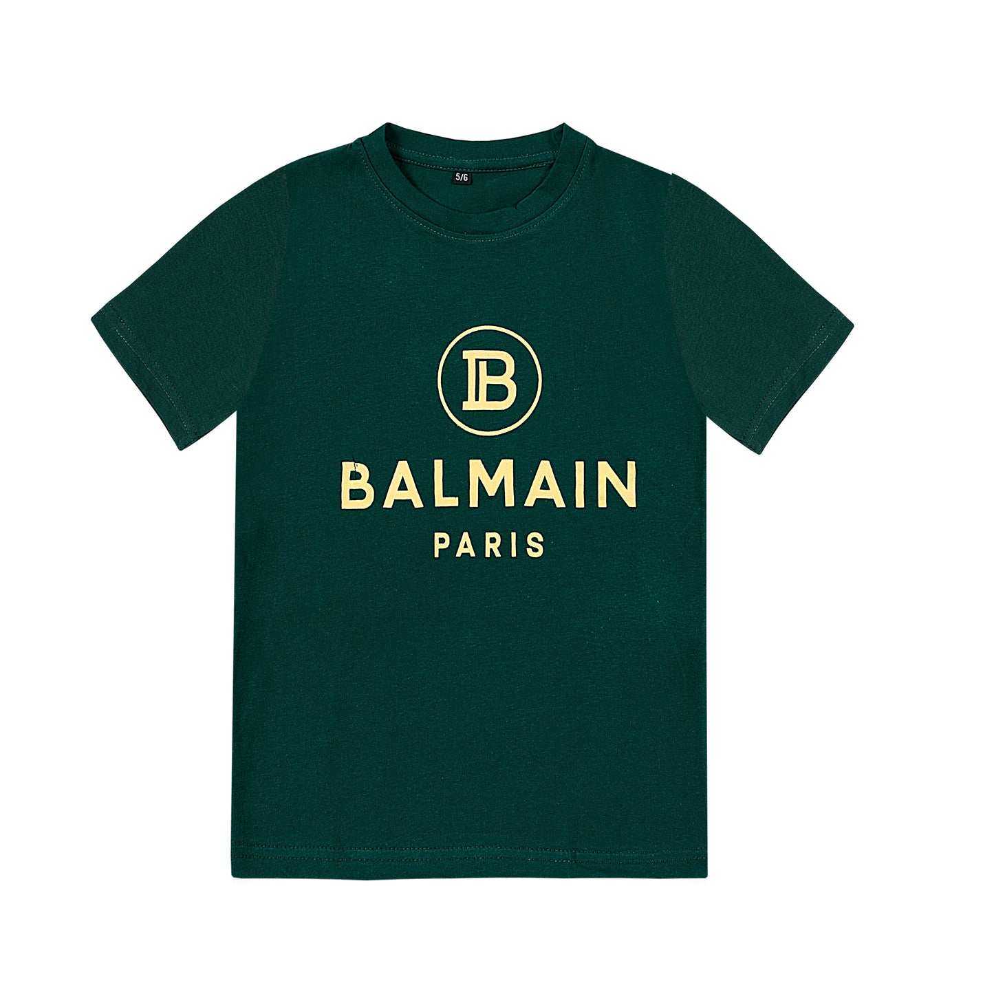 BALMAIN BOTTLE GREEN T-SHIRT (NJ-2511)