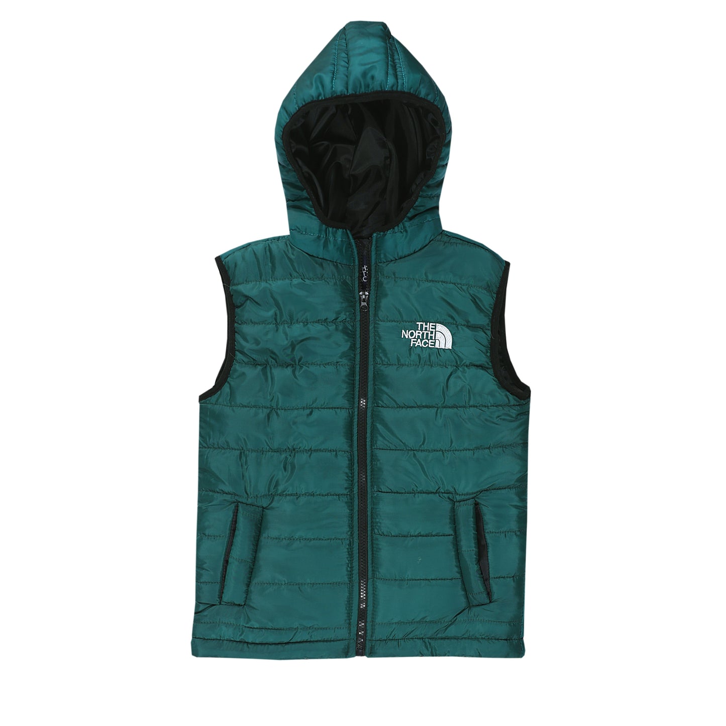 NORTHFACE GREEN WITH HOOD SLEEVELESS UNISEX (NJ 902)