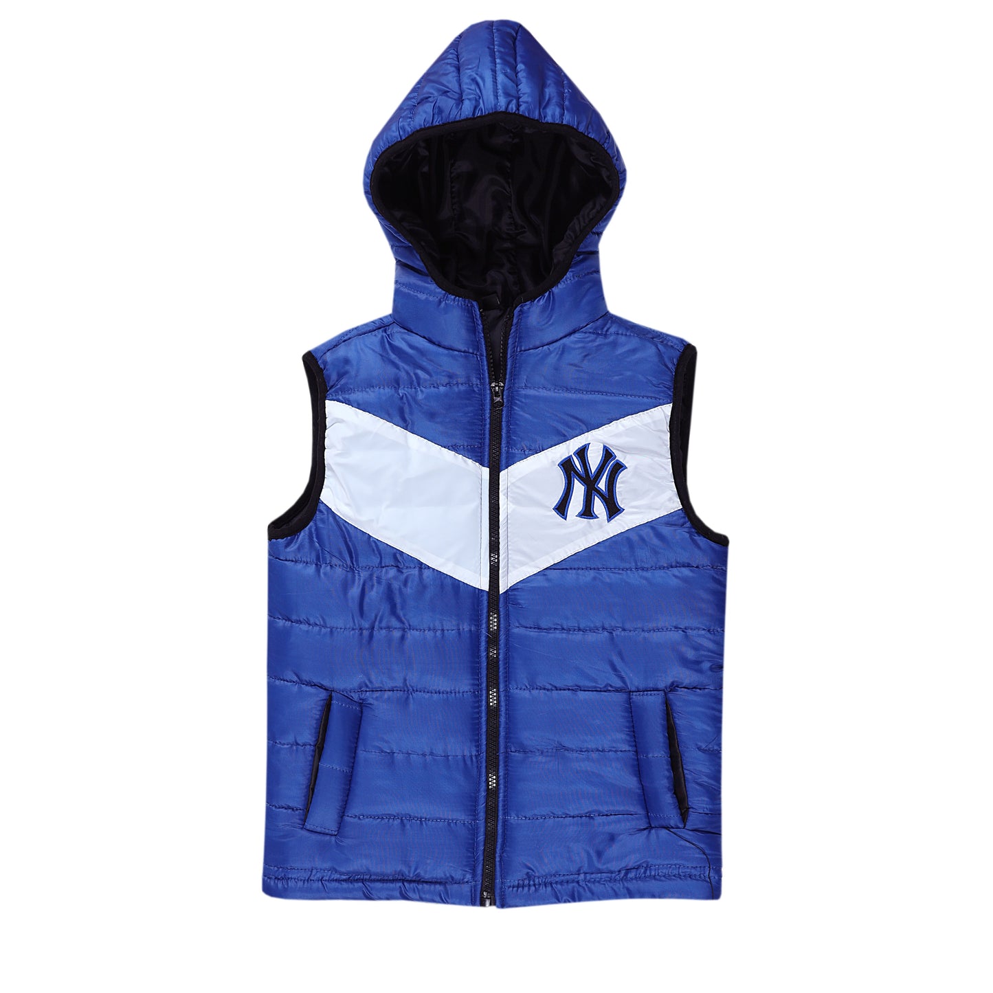 NEWYORK BLUE WITH HOOD SLEEVELESS UNISEX (NJ 907)