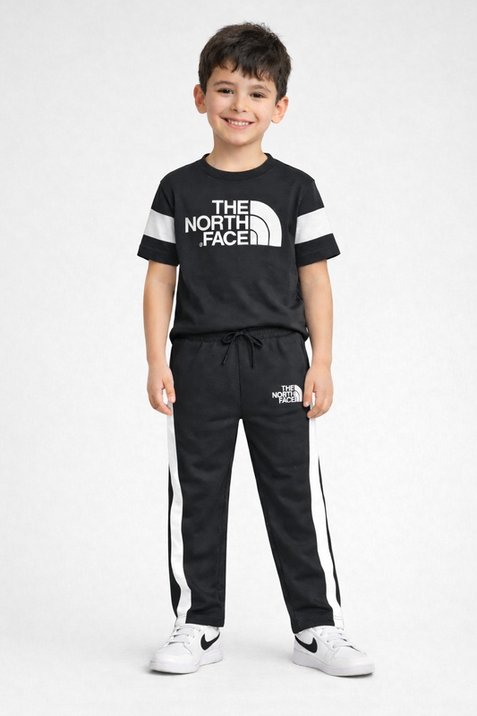 M-B THE NORTH FACE BLACK/WHITE TRACKSUIT