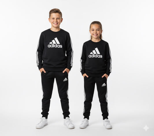 BLACK ADIDAS UNISEX TRACKSUIT