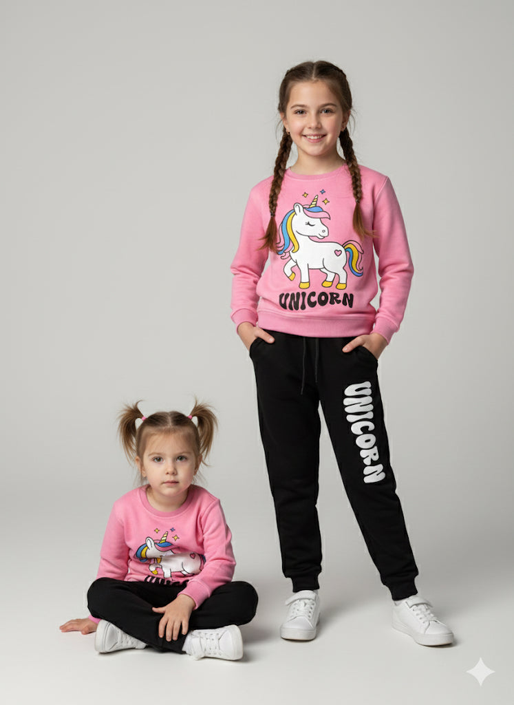 MINI_ BIMBELS PINK UNICORN GIRLS TRACKSUIT(00136)