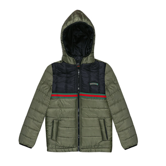 GUCCI (MUD GREEN & BLACK PANNEL) FULLSLEEVE WITH HOOD UNISEX (NJ 1114)