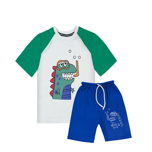 DYNO MULTI PRINT T-SHIRT WITH SHORTS (W-504)
