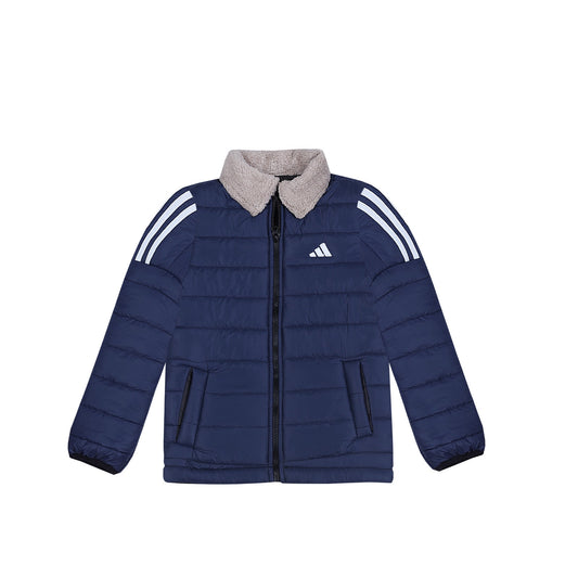 ADI COLLAR FUR 3 STRIPE (NAVY) FULLSLEEVE UNISEX JACKET (NJ 554)