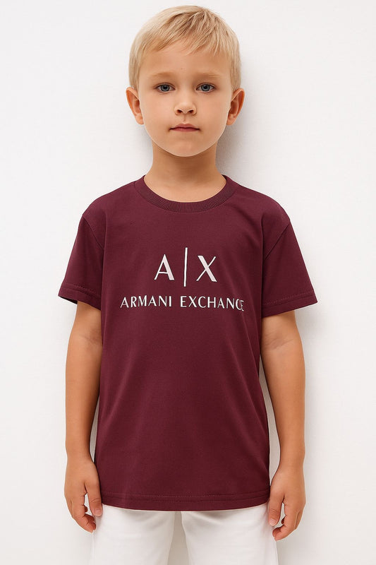 ARMANI EXCHANGE MEHROON T-SHIRT (W_1133)