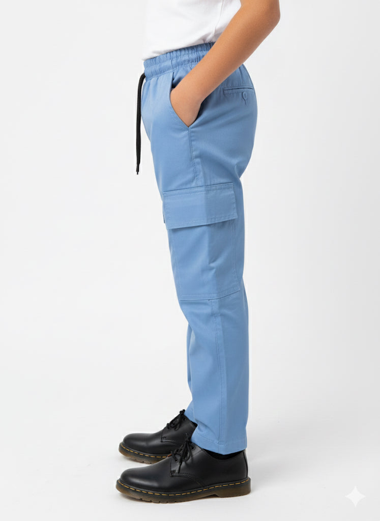 MINI_BIMBELS UNISEX CARGO PENTS SKYBLUE (F-0009)