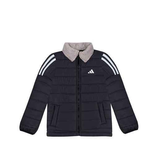 ADI COLLAR FUR 3 STRIPE (BLACK) FULLSLEEVE UNISEX JACKET (NJ 554)