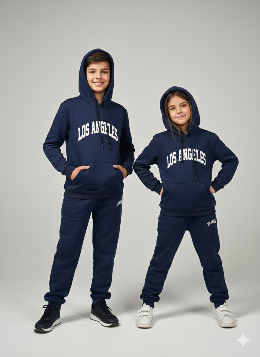 MINI_ BIMBELS NAVY BLUE  LOS ANGELES UNISEX TRACKSUIT(00125)