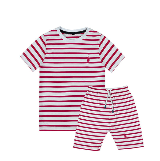 RL POLO RED&WHITE LINING TRACKSUIT (NJ 6628)