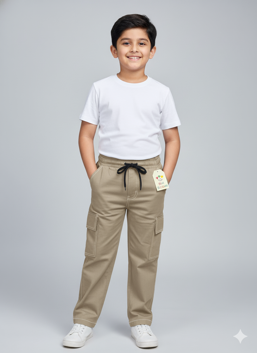 MINI_BIMBELS UNISEX CARGO PENTS  LIGHTSKIN (F-0001)