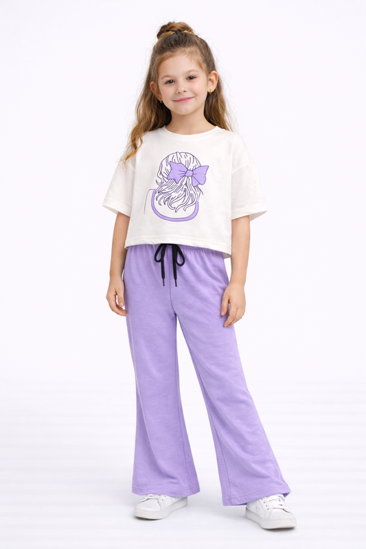 M-B GIRLS PURPLE WITH WHITE TRACKSUIT