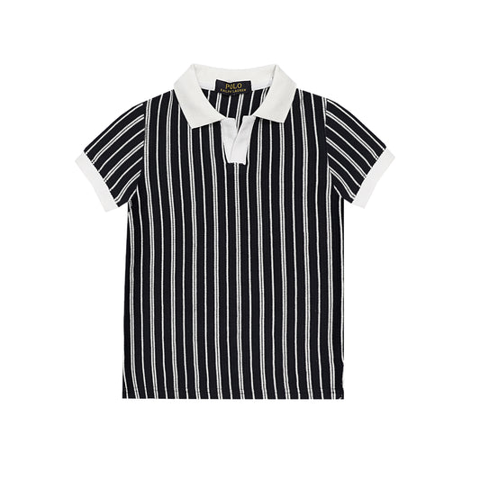 MINI-BIMBELS OLD MONEY NAVY&WHITE LINING POLO SHIRT (NJ-78613)