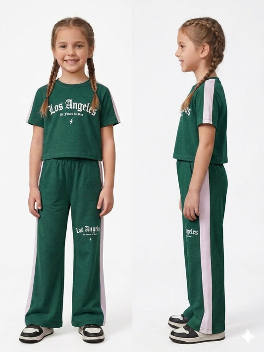 M-B GIRLS FLAG GREEN/PINK LA TRACKSUIT
