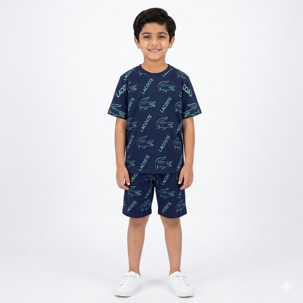 LCST PRINT T-SHIRT WITH SHORTS (W-503)