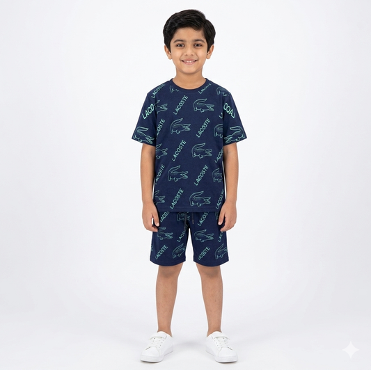LCST PRINT T-SHIRT WITH SHORTS (W-503)