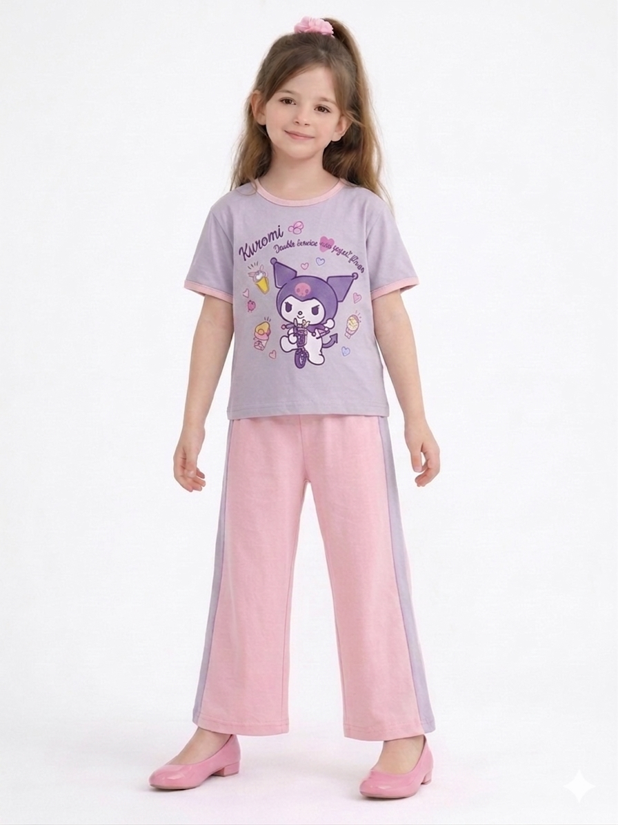 M-B PURPLE PINK DEVIL KITTY TRACKSUIT