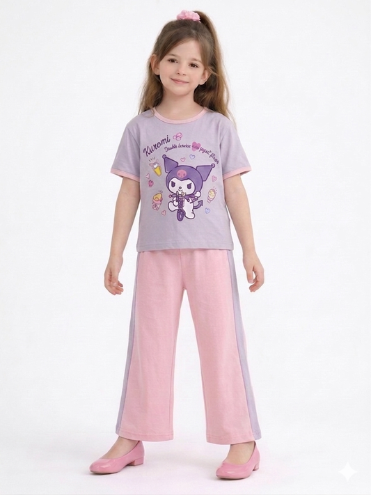 M-B PURPLE PINK DEVIL KITTY TRACKSUIT