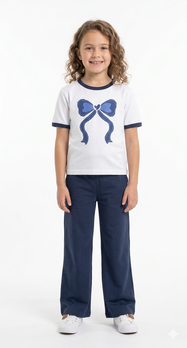 M-B NAVY&WHITE BOW TRACKSUIT