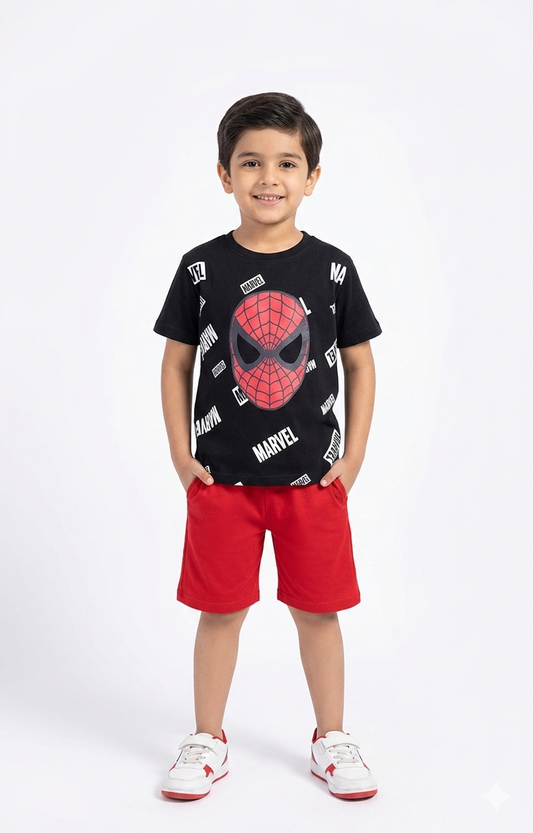 M-B SPIDY MARBEL BLACK&RED TRACKSUIT