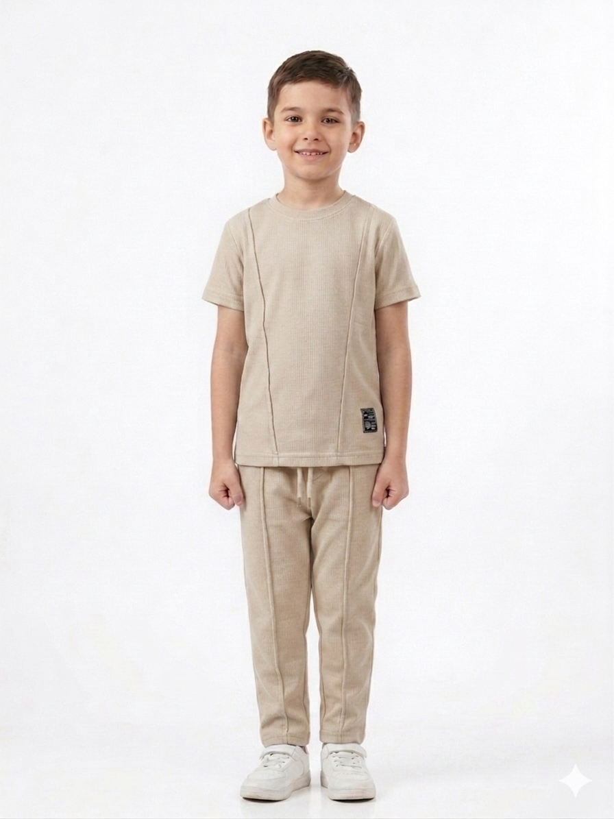 M-B FRONT PLATE BEIGE TRACKSUIT