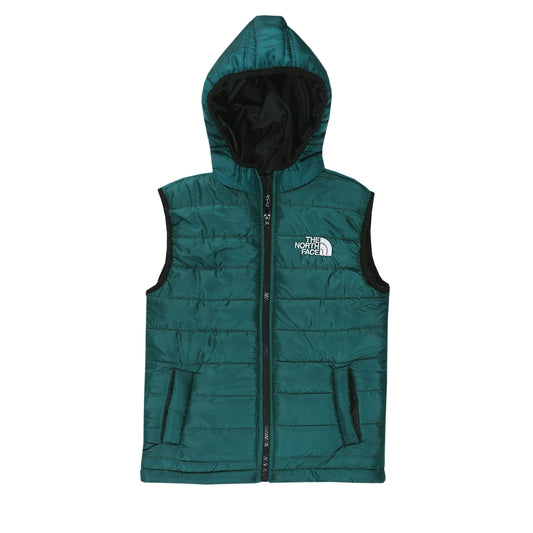 NORTHFACE GREEN WITH HOOD SLEEVELESS UNISEX (NJ 902)