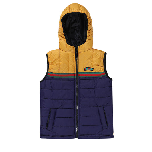 GUCCI YELLOW/NAVY WITH HOOD SLEEVELESS UNISEX (NJ 909)